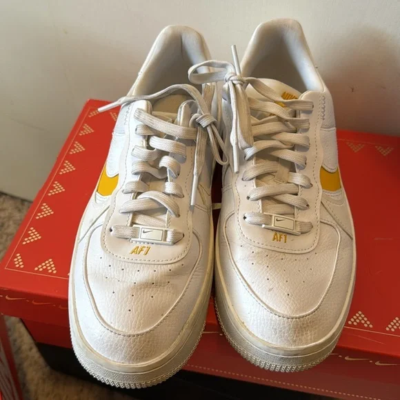 Yellow Nike swoosh Air Force ones - Picture 2 of 5